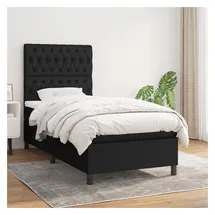vidaXL Boxspringbett 100 x 200 cm Schwarz