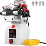 Vevor 12V Hydraulische Pumpe mit Doppelwirkend Doppelmagnet, 4.5L Hydraulikaggregat, Kipperpumpe ZZ004234 Elektrische Hydraulikpumpe