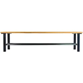 Proregal Garderobenbank 200 x 42 x 40 cm Schwarz / Schwarz