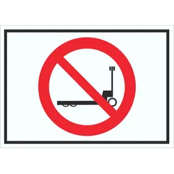 Schild Hubwagen verboten Symbol A3 (297x420mm)