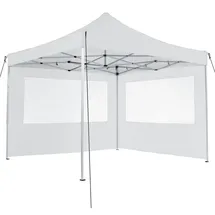 Tectake Faltpavillon 3 x 3 m inkl. 4 Seitenteile weiß