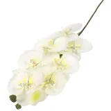 Yalulu 2 Stück Orchidee Künstliche Simulation Schmetterling Orchideen Blüte Blumen Hochzeit Haus Partei Home Deko (Weiß)