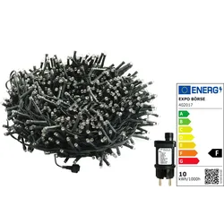Lichterkette 1000 LED 23 Meter warmweifl 8 Funktionen Timer Deko