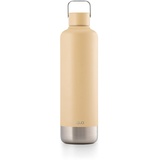 EQUA Timeless Isolierte Trinkflasche, doppelwandig, Edelstahl, 24 Stunden kalt oder bis zu 12 Stunden heiß, BPA-frei, auslaufsicher, haltbar, multifunktional (Latte, 1000ml)