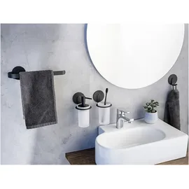 Wenko Turbo-Loc® Wandhaken Uno Bivio Black matt, 3er Set,