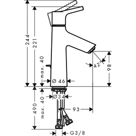 Hansgrohe Talis S 100 Einhandmischer DN 15 (72020000)
