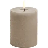 Piffany Copenhagen Piffany Copenhagen, LED Kerzen, Uyuni - LED pillar melted candle - Sandstone Rustic - 7,8x10 cm (UL-PI-SAM78010) (1 x)