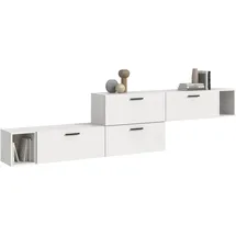 xonox.home Xonox Wohnwand, Weiß, Holzwerkstoff, 276x97x34 cm Wohnzimmer, Wohnwände, Anbauwände