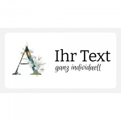 Adressaufkleber in Spenderbox "Aquarell" mit Buchstabe oder Motiv &
