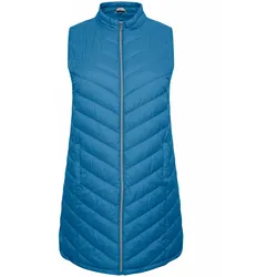 Steppweste FRANSA "Steppweste FPPadding", Damen, Gr. 52, blau (daphne), Obermaterial: 100% Polyamid PA., casual, regular fit kniefrei, Westen, Ohne