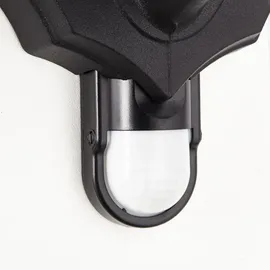 Brilliant Außenwandleuchte Aluminium, Glas, Metall 37,5 cm mit Bewegungsmelder schwarz