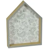 Webmarketpoint - Stilla grauer Schlüsselanhänger aus Holz, kleines Haus, 5 Stück, cm22,5 x 29,5 x 4,5