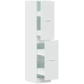vidaXL Apothekerschrank Hochglanz-Weiß 30x41x144,5 cm Holzwerkstoff