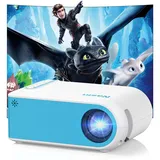 Nasin Mini Projektor, 1080P unterstützter tragbarer Filmprojektor, Heimkino und Außenbereich, kompatibel mit IOS, Android, Tablet, Laptop, TV Stick, Typ C, USB & HDMI, Bluetooth Proyector