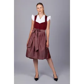 Edelnice Midi Dirndl Luise Samt rot 48