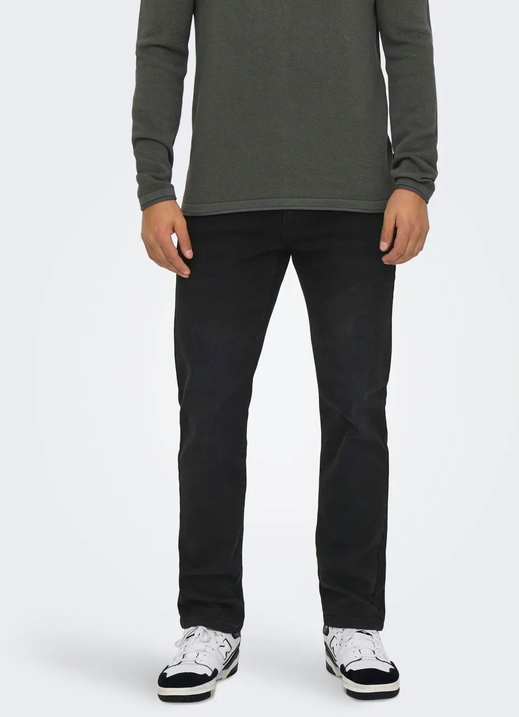 ONLY & SONS Regular-fit-Jeans »ONSWEFT REGULAR MAT DNM NOOS« ONLY & SONS Black Denim 28