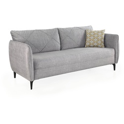 Sofa Novara Stoff Grau 3-Sitzer