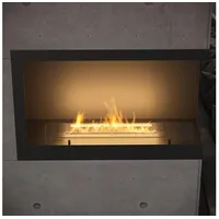 InFire – BIO-Eckkamin 84x54 cm 3kW schwarz - Schwarz