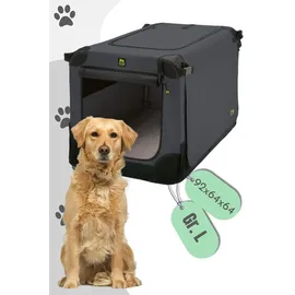 Melson Maelson Soft Kennel Faltbare Hundebox -anthrazit- L 92 - (92 x 64 x 64 cm)