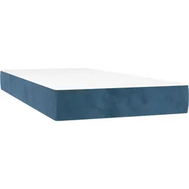 vidaXL Taschenfederkernmatratze Dunkelblau 100x200x20 cm Samt