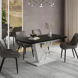 Vicco Fenaro 120 x 77,4 x 80 cm ausziehbar Schwarz/Weiß