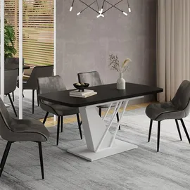 Vicco Fenaro 120 x 77,4 x 80 cm ausziehbar Schwarz/Weiß