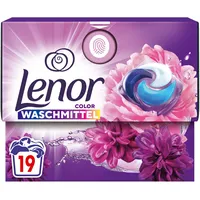 Lenor PODS Waschkapseln Colorwaschmittel 19 Waschladungen, Amethyst Blütentraum, Langanhaltende Frische Und Geruchsentfernung Bei Kaltwäsche