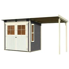 Karibu Gartenhaus KARIBU Falkensee 2", BxT: 415x175 cm Set (terragrau,