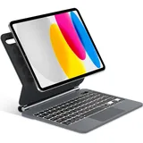 Magic Keyboard für iPad 10. Generation, Hülle mit Tastatur für iPad 10 Generation 2022, Magnetische Freischwebende Design, Präzises Multi-Touch Trackpad Hülle Tastatur für iPad 10 10,9 Zoll, Schwarz