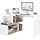Woltu Schreibtisch Eckschreibtisch mit Stauraum, 120x100cm, Bürotisch, Computertisch mit Ablagefächern, PC Tisch, Winkelschreibtisch, Arbeitstisch für Büro Arbeitszimmer, Weiß
