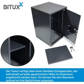 BITUXX Möbeltresor mit Schlüssel / keine Sicherheitsstufe