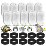20 Stück Katzenbrunnen Filter,Ersatzfilter Für Trinkbrunnen, 10 Stück Kohlefilter Und 10 Stück Schaumfilter, Trinkbrunnen Katzen Ersatzfilter Für Edelstahl Trinkbrunnen Für Katzen Und Hunde.