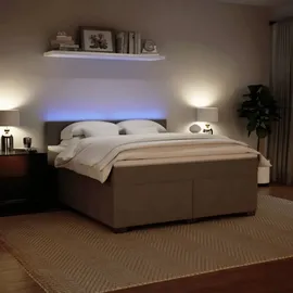 vidaXL Boxspringbett 180 x 200 cm Hellgrau