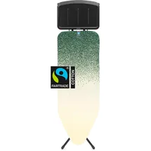 Brabantia Bügelbrett C - Große Dampfbügelstation - Höhenverstellbar - rutschfeste Gummifüße - Bezug aus Fairtrade-Baumwolle mit Schaumstoff - Faltbare XL-Einheit - New Dawn - Größe C (124x45 cm)