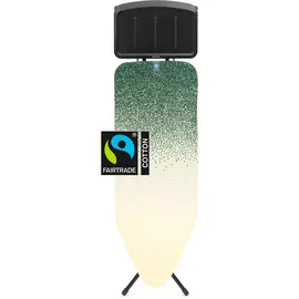 Brabantia Bügelbrett C - Große Dampfbügelstation - Höhenverstellbar - rutschfeste Gummifüße - Bezug aus Fairtrade-Baumwolle mit Schaumstoff - Faltbare XL-Einheit - New Dawn - Größe C (124x45 cm)