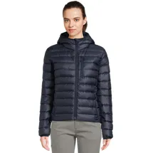 Marmot Damen Wm's Highlander Hoody, Leichte Daunenjacke, warme Winterjacke, wasserabweisende Steppjacke, winddichte Funktionsjacke, klein packbare Outdoorjacke mit Kapuze, Arctic Navy, M