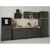 Interlink Küchenzeile Veneto 370 cm Grau