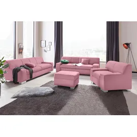 DOMO collection Sessel DOMO COLLECTION "Bero, elegant und zeitlos, kubisch und bequem", rosa (flamingo), B:101cm H:74cm T:85cm, Feinstruktur (100% Polyester);Luxus-Microfaser (100% Polyester);Struktur fein (100% Polyester), Sessel, Sessel