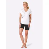 wäschepur Shorty Pyjama-Shorts Schwarz/Weiß 48/50