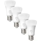 4x PHILIPS Hue A60 E27 smarte LED-Lampe Zigbee Leuchtmittel 2700K 800lm weiß NEU