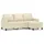 vidaXL Couch Kunstleder 3-Sitzer Creme