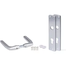 GAH Alberts Türdrücker für Einsteckschlösser Aluminium Silber