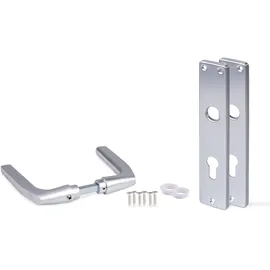 GAH Alberts Türdrücker für Einsteckschlösser Aluminium Silber