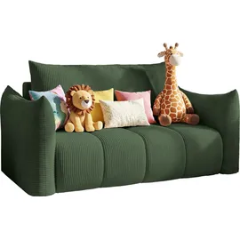 WFL GROUP Schlafsofa Lilo 120 x 86 x 101 cm Cordstoff grün
