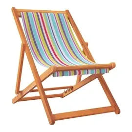 vidaXL Strandstuhl 2er Set Mehrfarbig