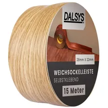 Dalsys Weichsockelleiste selbstklebend 15m Eiche Fußbodenleiste
