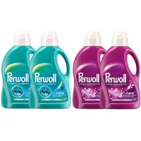 PERWOLL Flüssig-Set 4x 27 Waschladungen (108WL) 2x Color Blütenrausch & 2x Sport, Feinwaschmittel erneuert Farben und Fasern & Hygiene Waschmittel, entfernt schlechte Gerüche