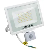 LUXULA Außenstrahler LED 50 W 5000 lm inkl. Bewegungsmelder IP65 Weiß