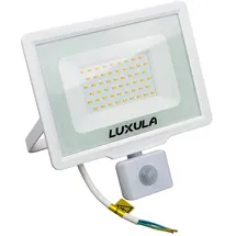 LUXULA Außenstrahler LED 50 W 5000 lm inkl. Bewegungsmelder IP65 Weiß
