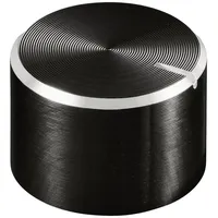 TRU Components TC-11613856 Drehknopf mit Knopfmarkierung Schwarz (Ø x